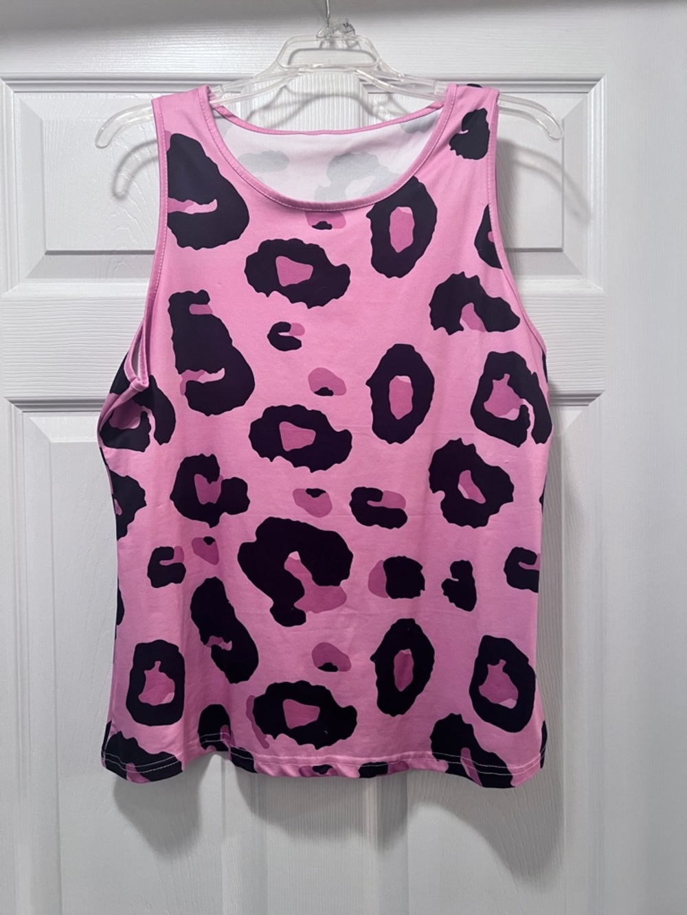 Pink Leopard Print Tank Top - Women